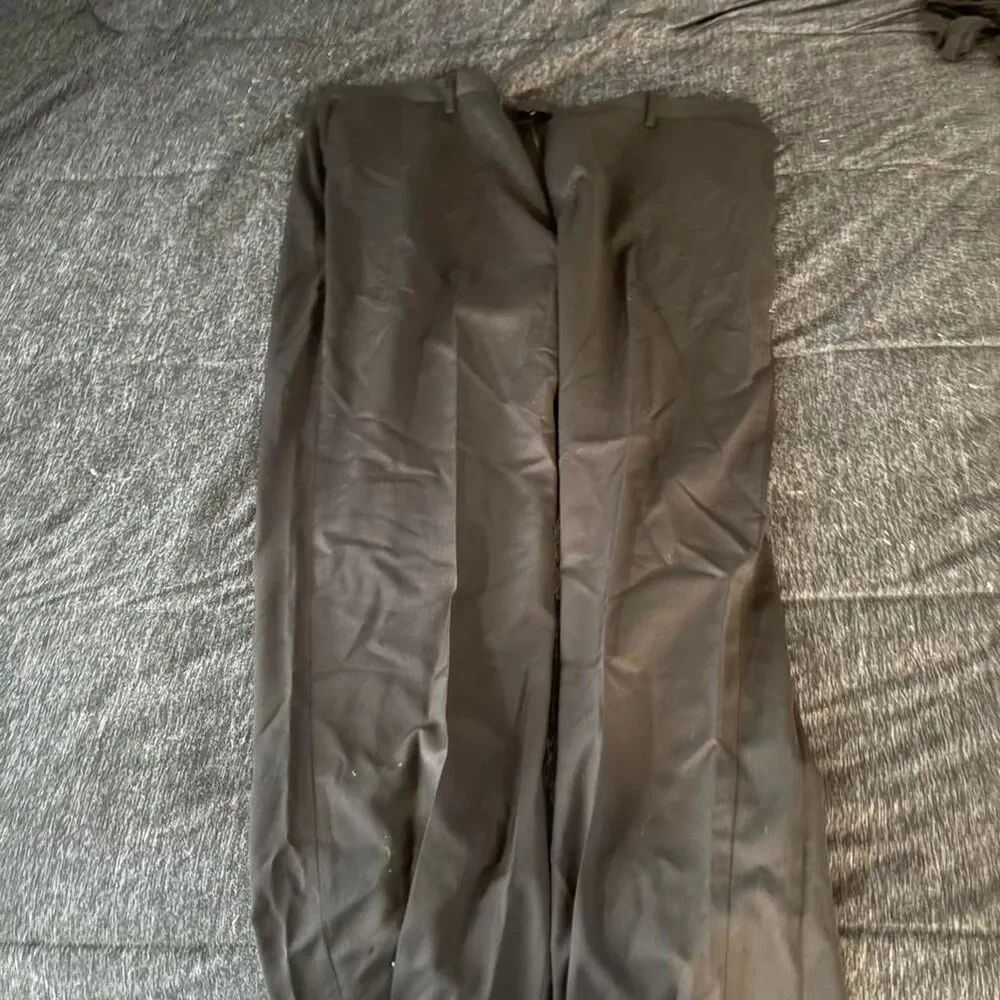 Banana-republic Men's Black and Grey Trousers